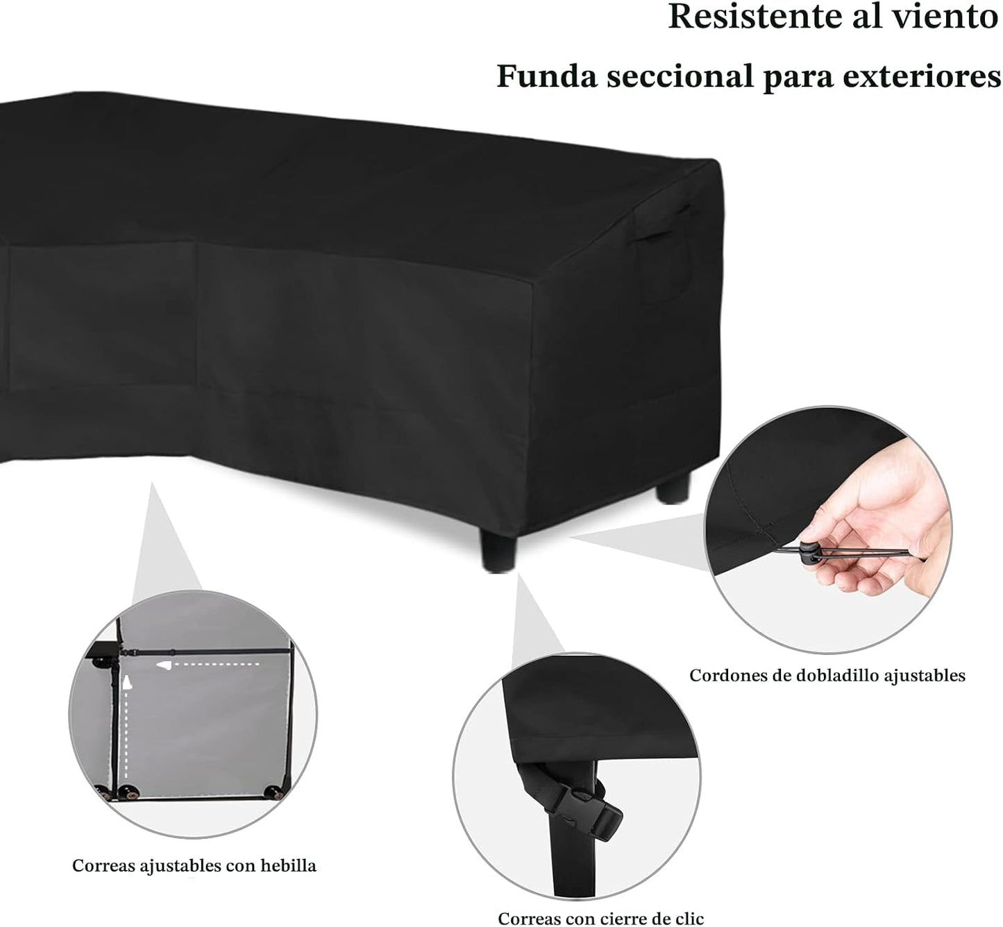 Funda sofá seccional para patio