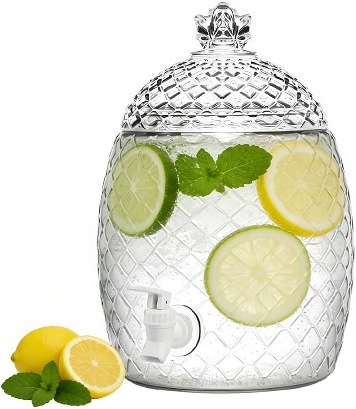 Dispensador bebidas plástico forma piña 2gal transparente
