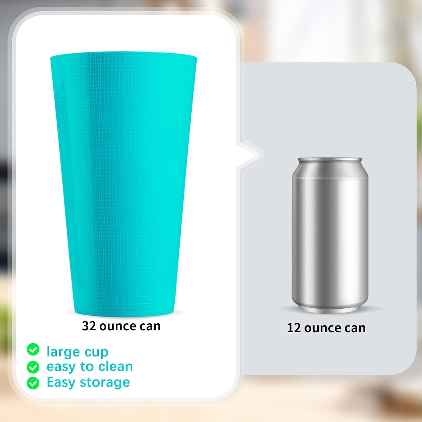Set 8 vasos plástico 35oz reutilizables multicolor sin BPA