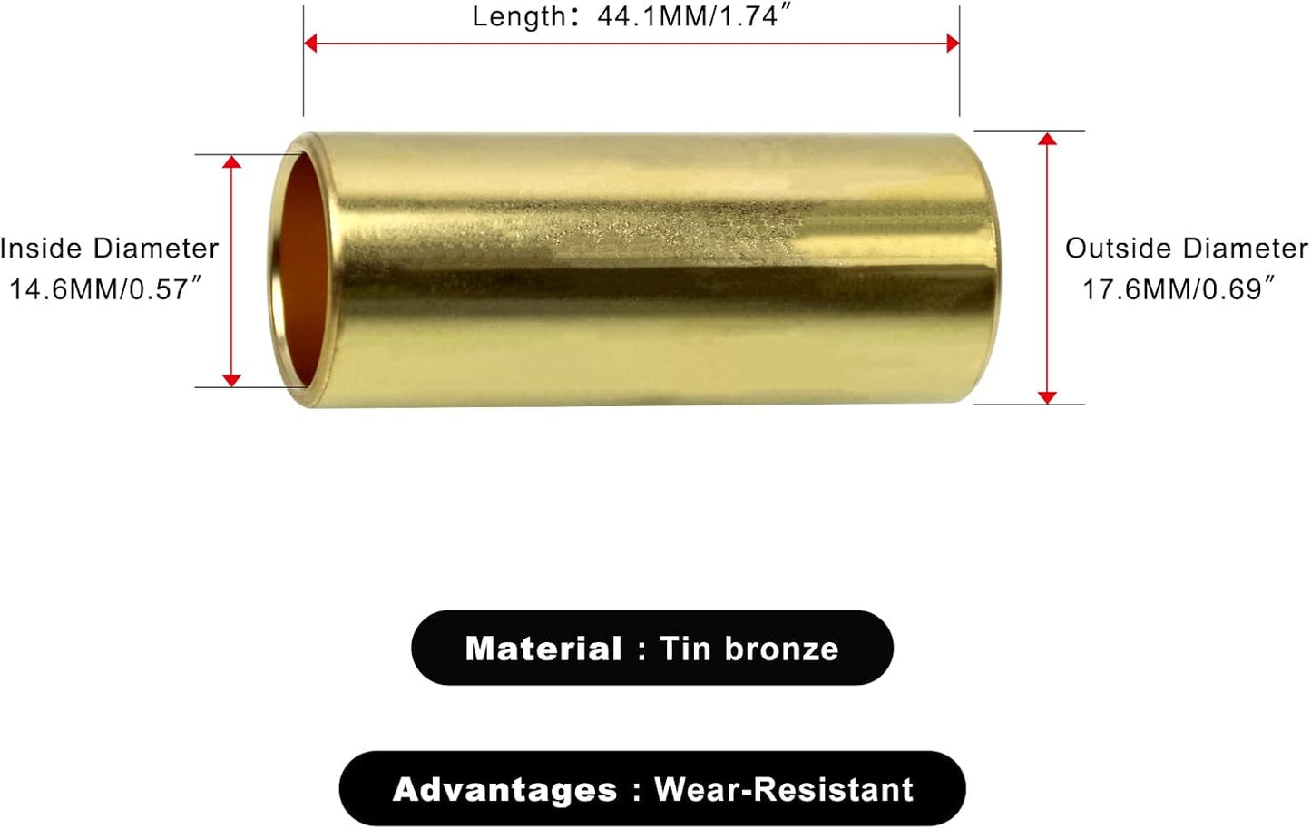 Bujes resorte hoja remolque bronce 8 Pzas