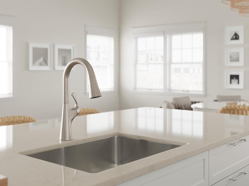 Grifo cocina pulverizador extraíble acero inox NSF F5297
