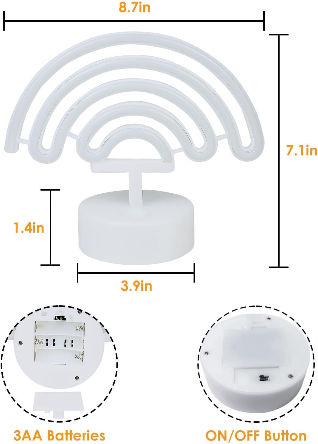 Letrero neón LED multicolor para interiores y exteriores