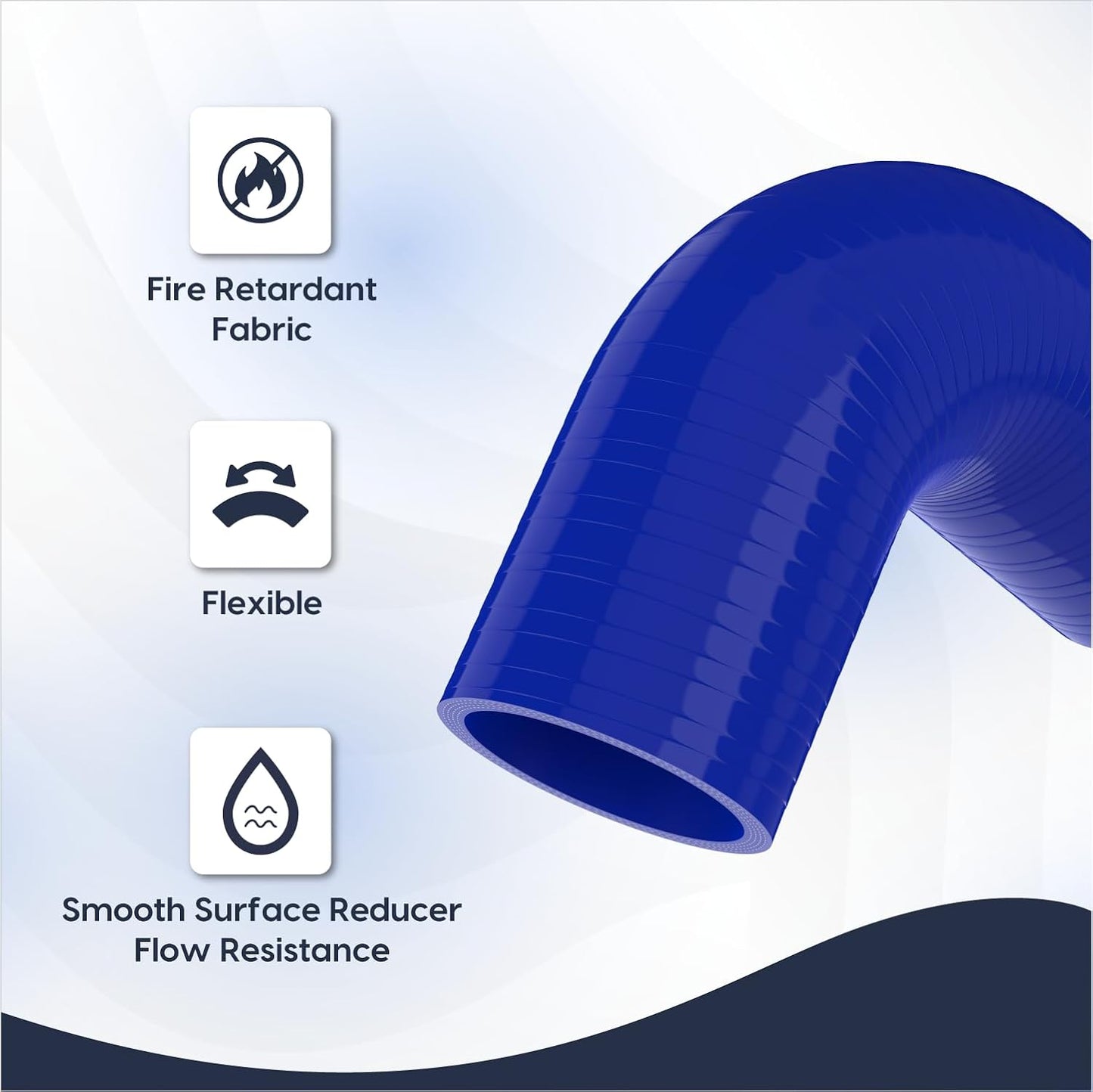 Acoplador codo 90 grados manguera silicona 2" 51mm