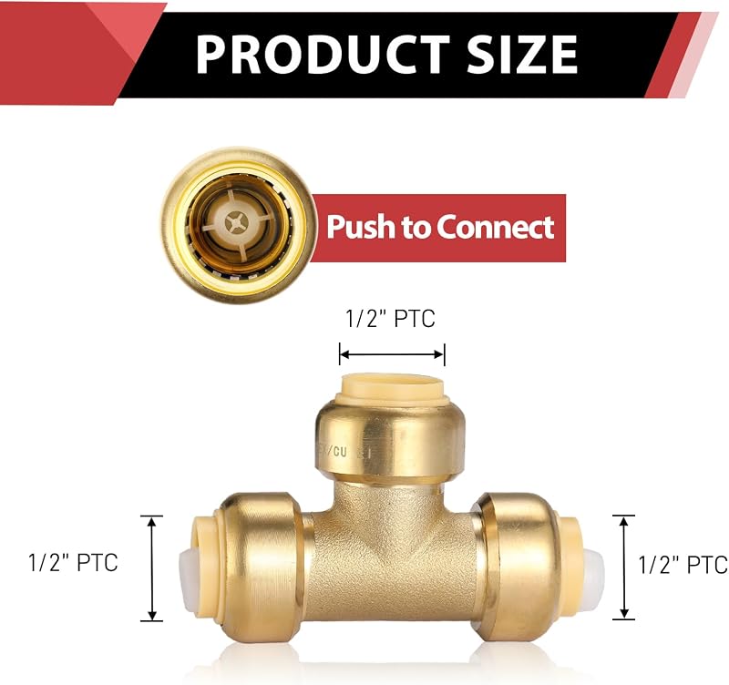 10 Unids Conector Pex Cobre CPVC Clip Desconexión Latón