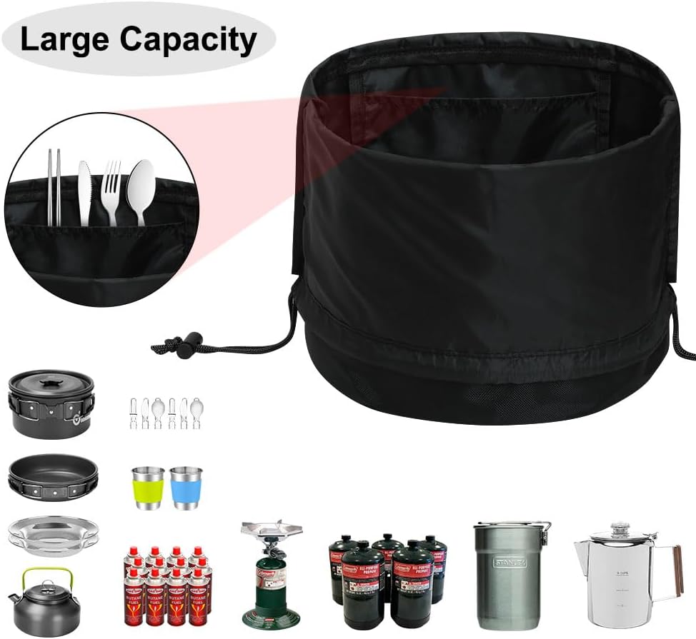 Bolsa utensilios cocina camping resistente agua con cordón