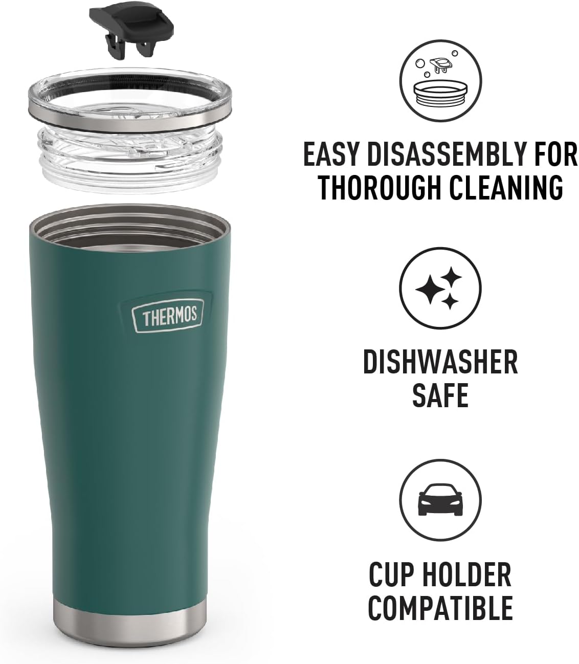 Vaso acero inox 24oz tapa deslizante antifugas 6h calientes