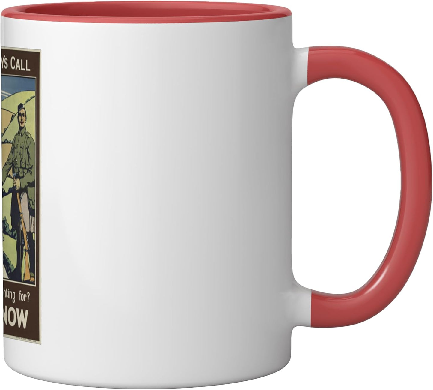 Taza Cerámica Británica 1915 Rojo/Blanco