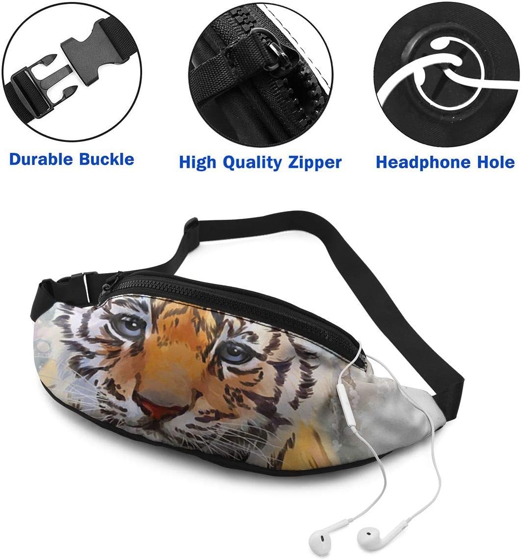 Riñonera con agujero auriculares bolsillo ajustable