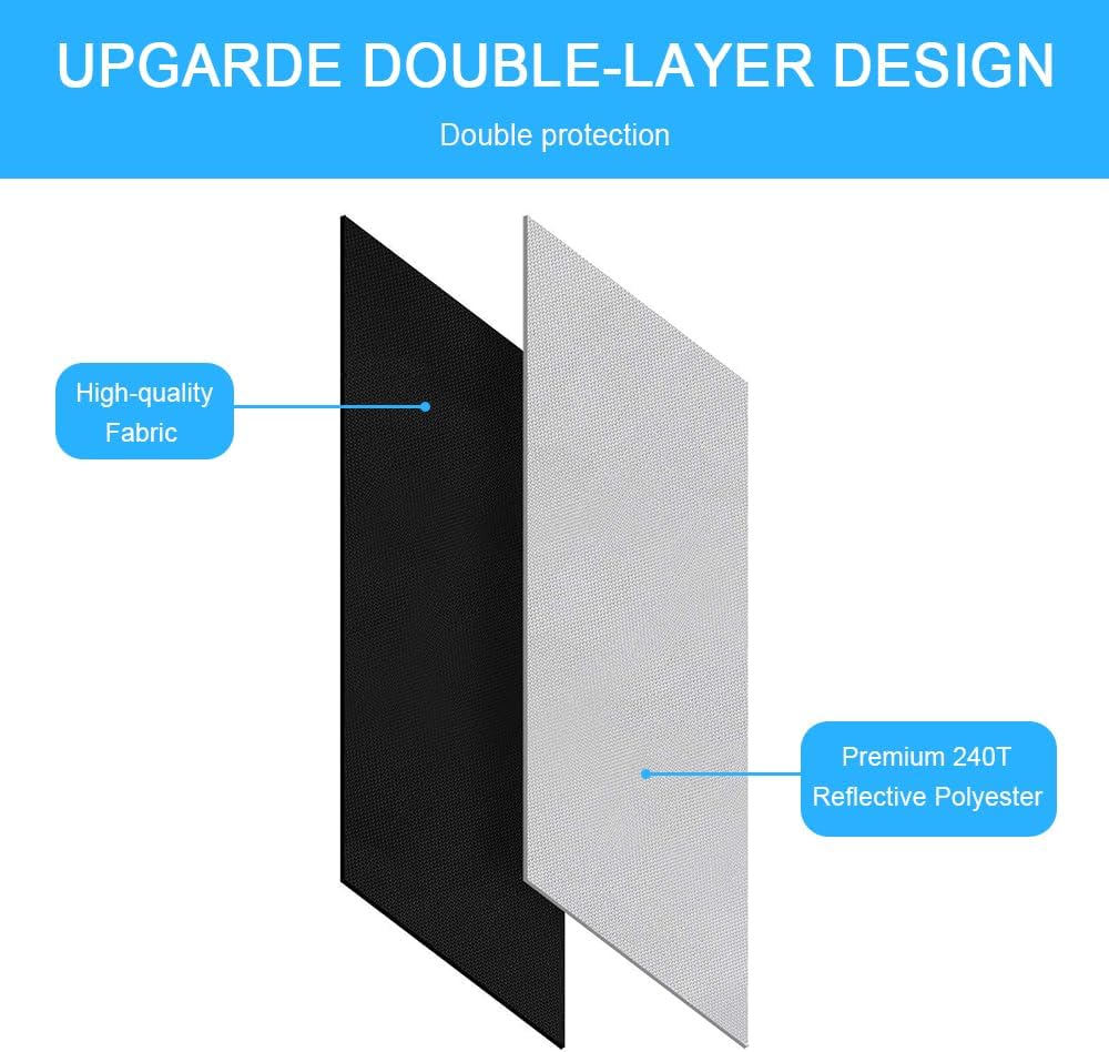 Parasol plegable para parabrisas Tesla Model 3/Y/S/X negro