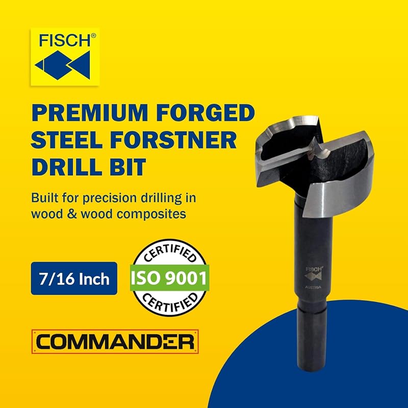 Broca Forstner acero forjado 7/16" para madera dura y MDF
