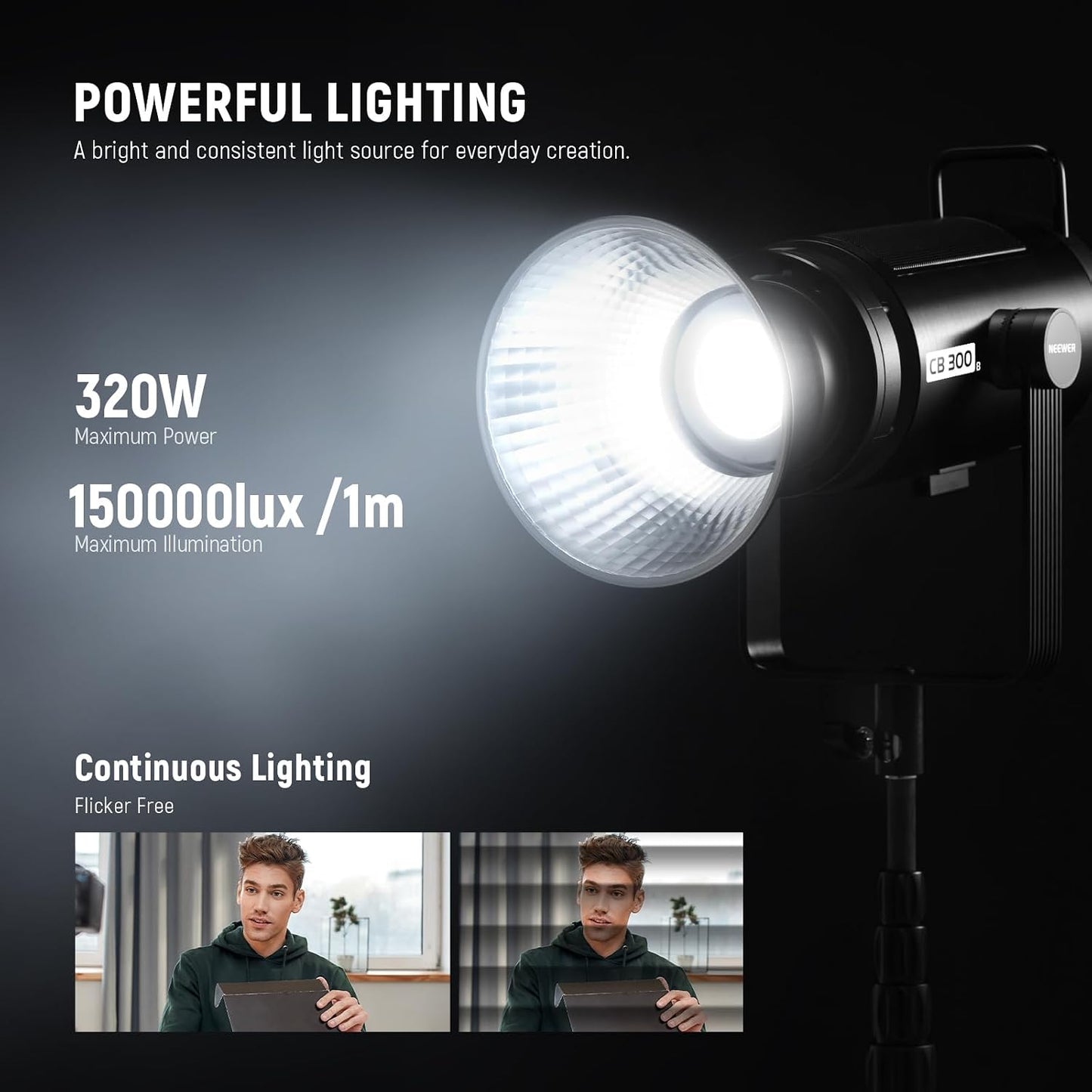 Luz LED CB300B control remoto 2.4G bicolor