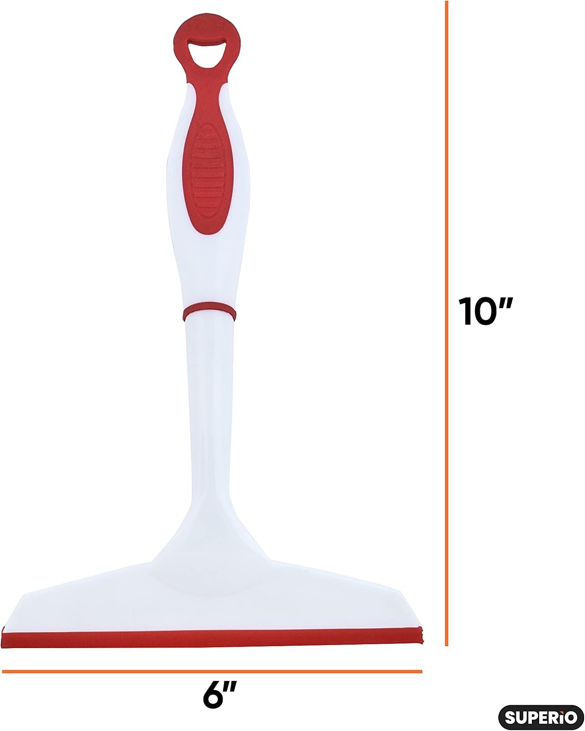 Escobilla goma multiusos sin rayas 6-10pulg rojo