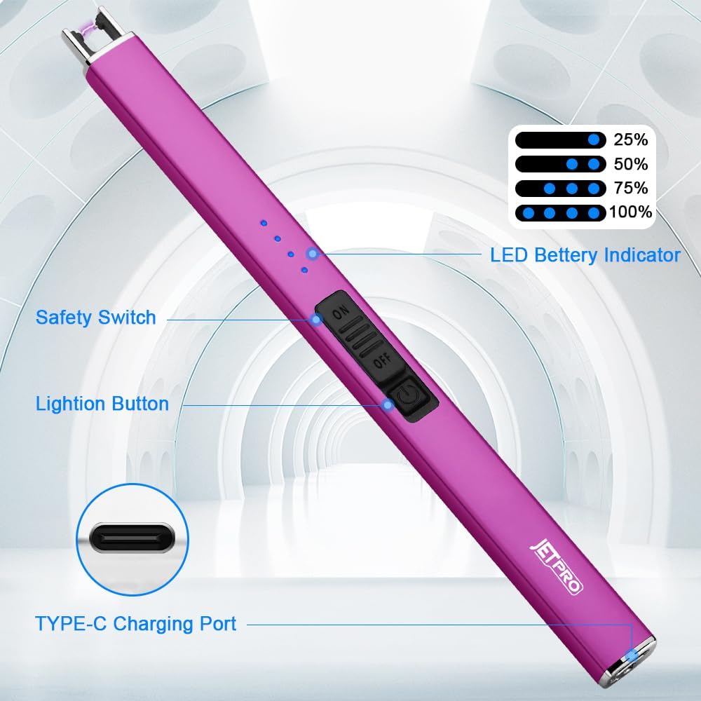 Encendedor eléctrico USB resistente viento velas camping