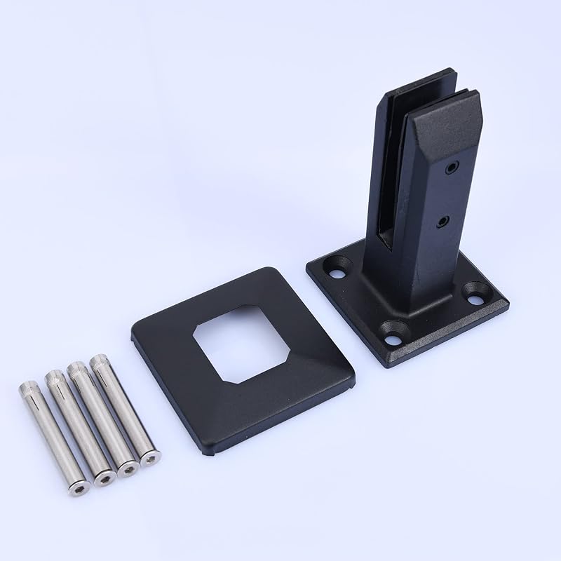 Abrazadera acero inox 316 para valla piscina pasamanos negro