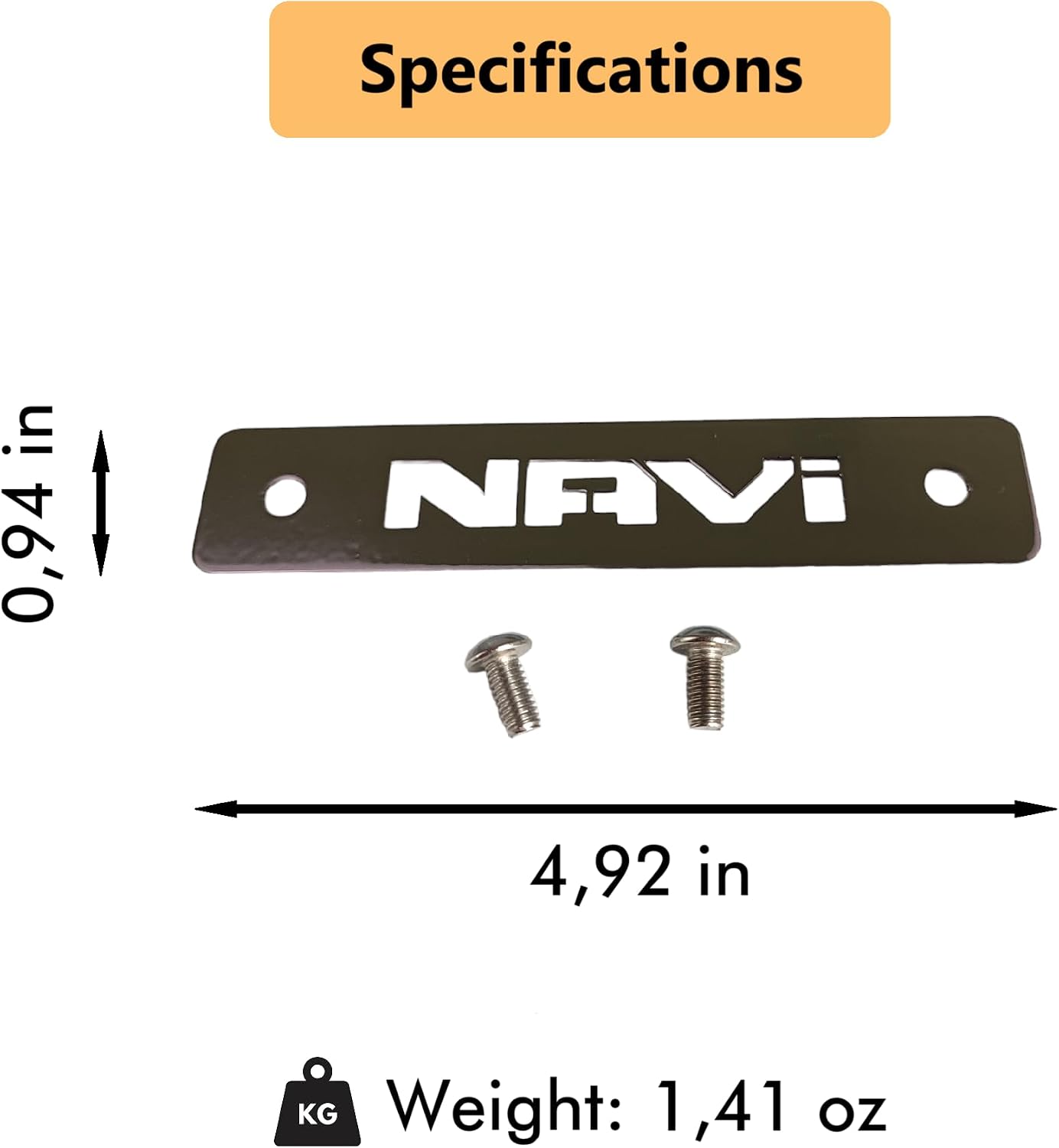 Placa frontal motocicleta Honda Navi Negro