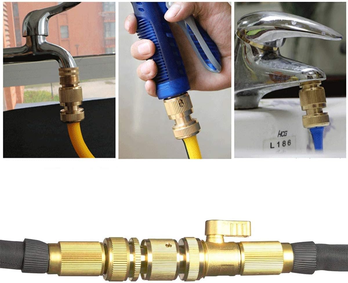 Manguera jardín conector rápido adaptador macho latón 3/4pulg