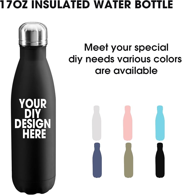 Botella agua acero inox 17oz doble pared deporte