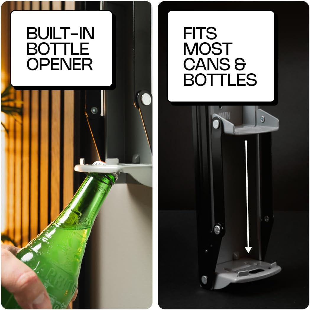 Triturador de latas aluminio pared para basura y reciclaje
