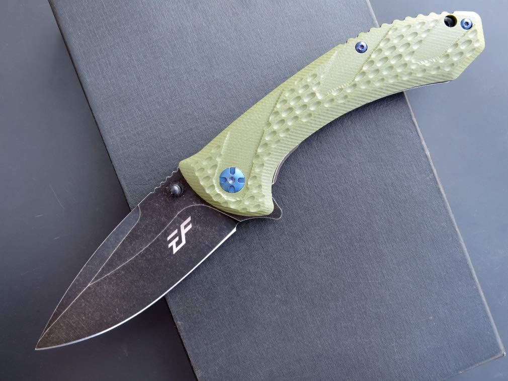 Cuchillo bolsillo D2 acero óxido G10 mango bolas