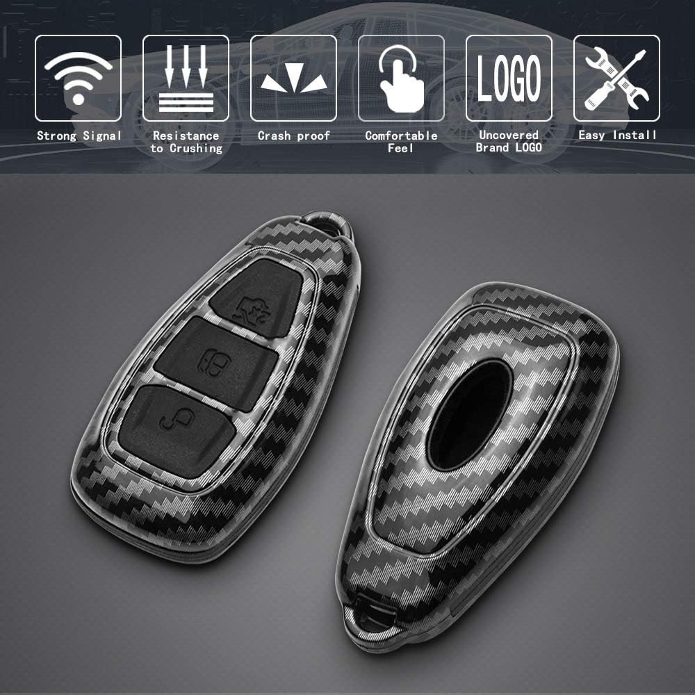 Funda llavero comp Ford C-MAX Escape Focus RS 3 botones fibra