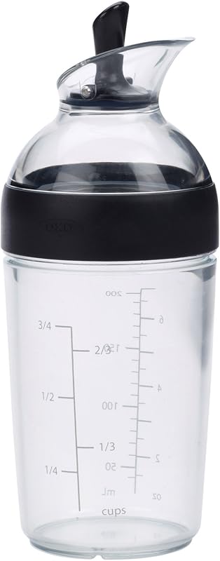 Coctelera para aderezos ensalada transparente grande