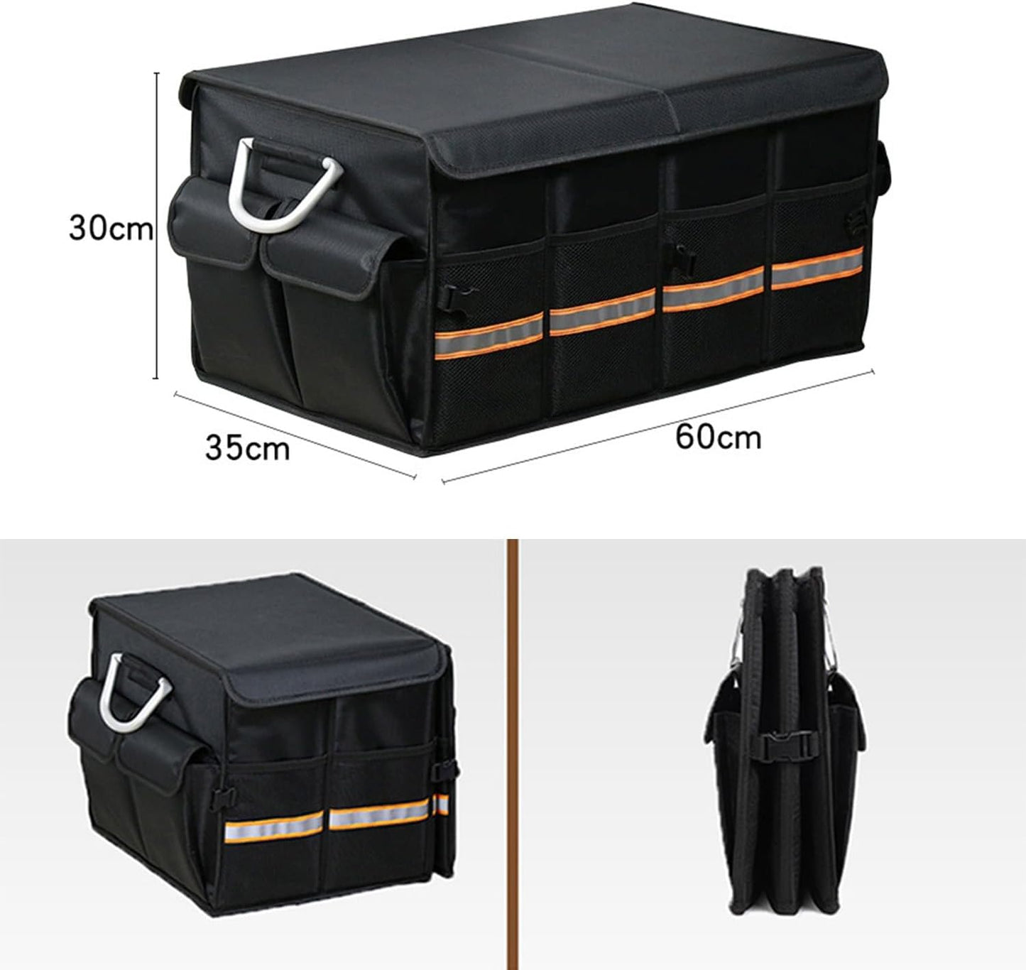 Organiz. maletero coche tela Oxford ajustable plegable