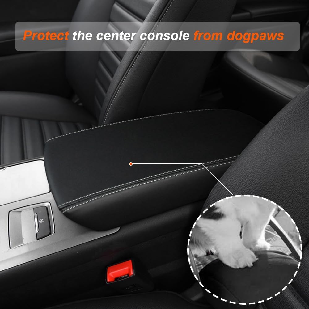 Funda consola central Ford Fusion 17-20 piel antiarañazos