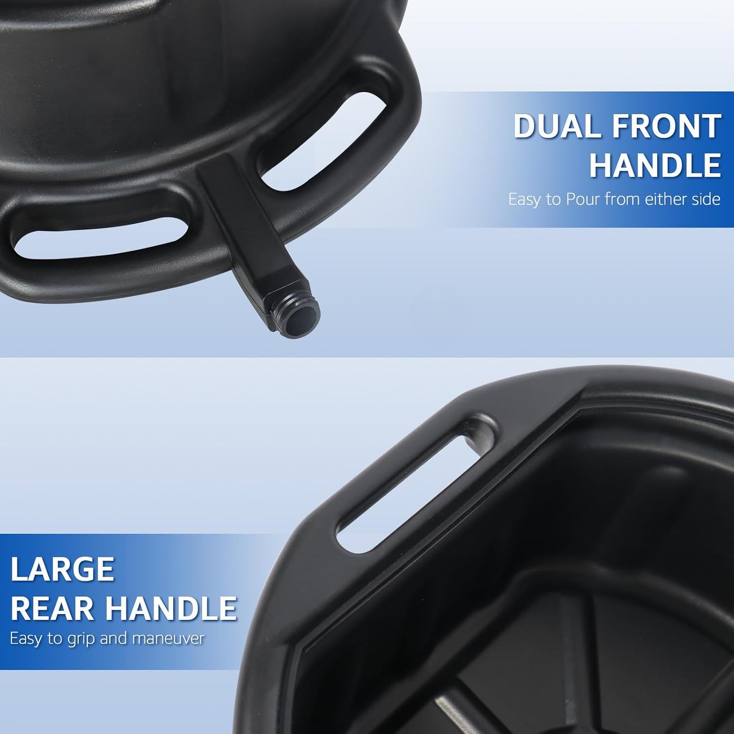 Bandeja drenaje aceite HDPE 16L antisalpicaduras