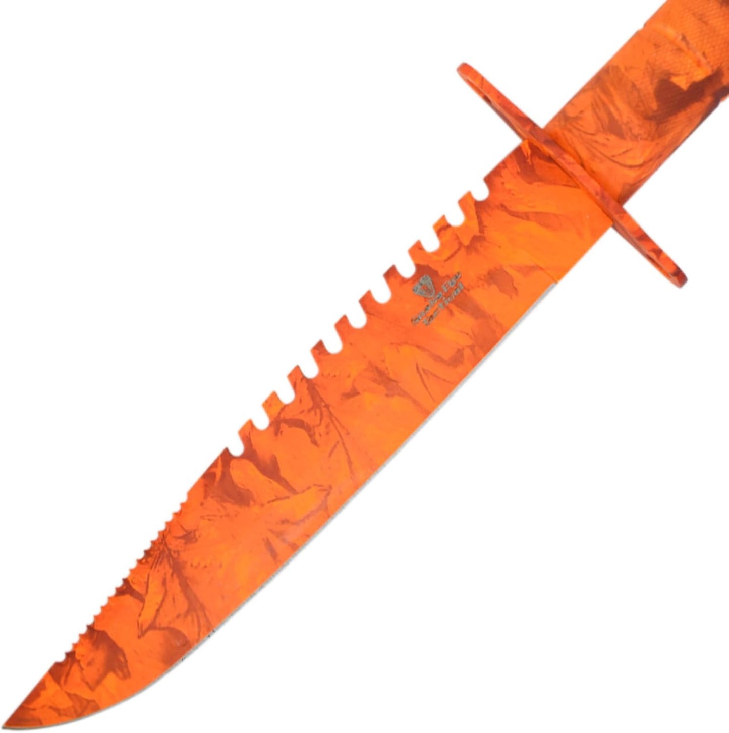 Cuchillo Bowie Rescate Espiga Camuflaje Rojo con Funda