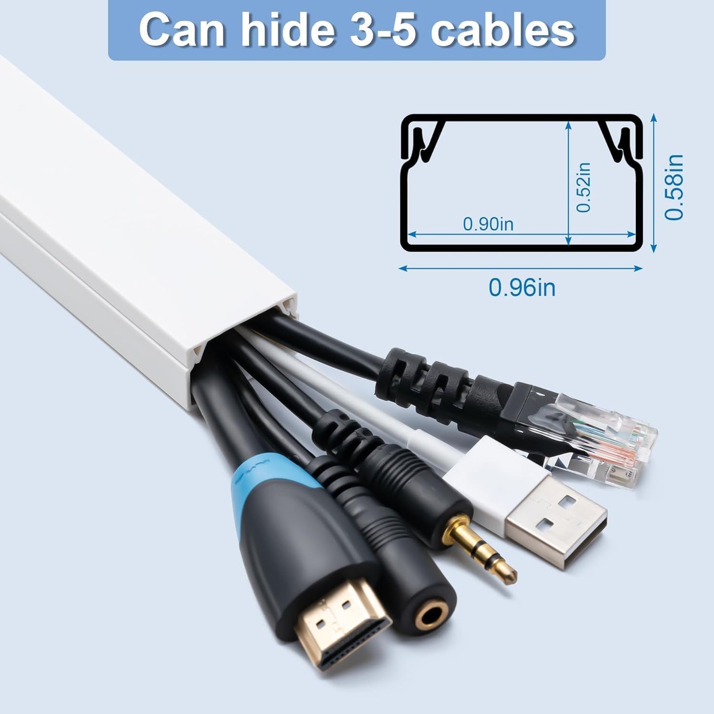 Kit ocultador cables 157pulg para pared TV