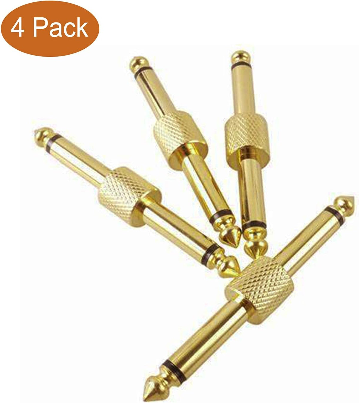 4 Conectores TS Macho 1/4pulg para Pedalera