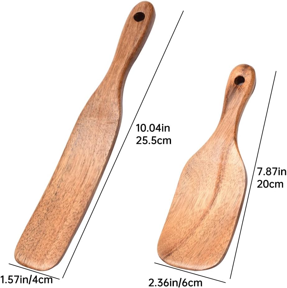 2 Pzas Espátula Madera para Masa Madre Hornear Mezclar
