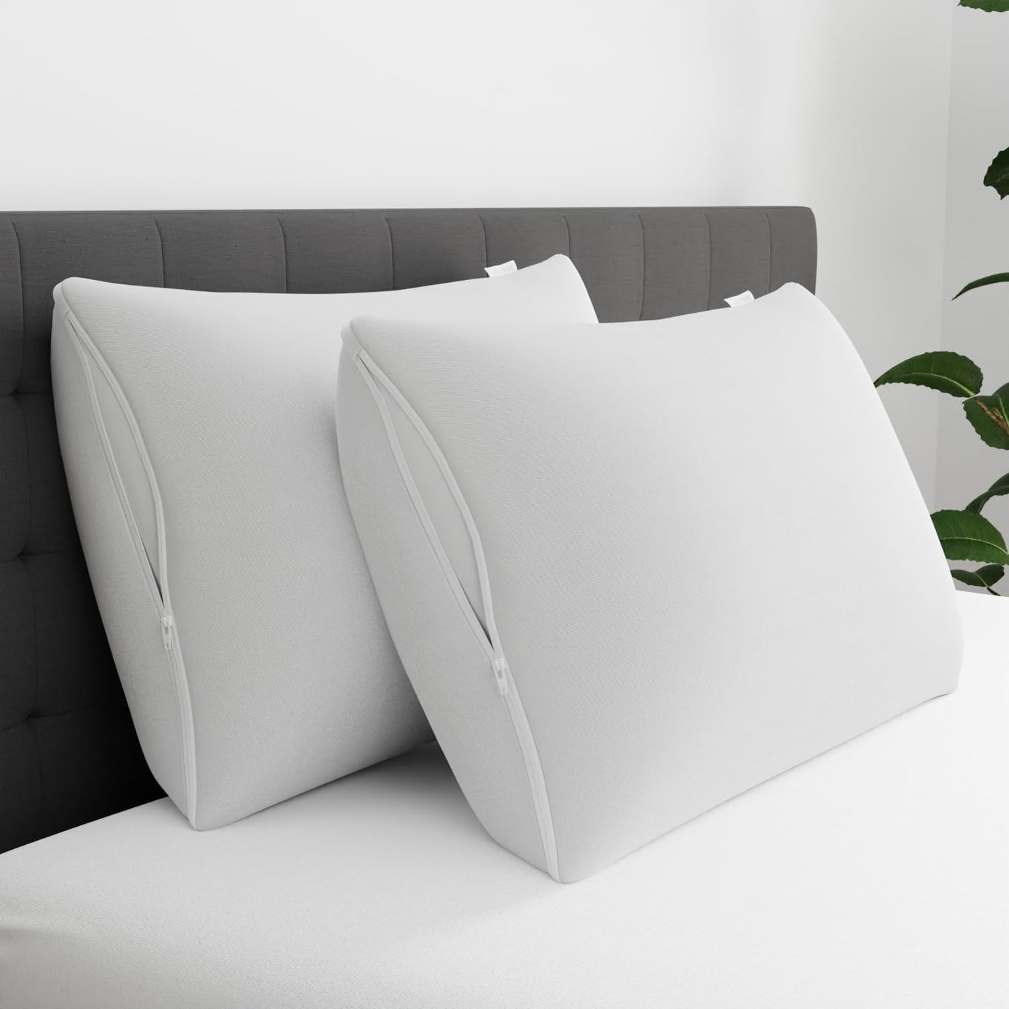 Set 4 protectores almohada AllerEase con cremallera poliéster