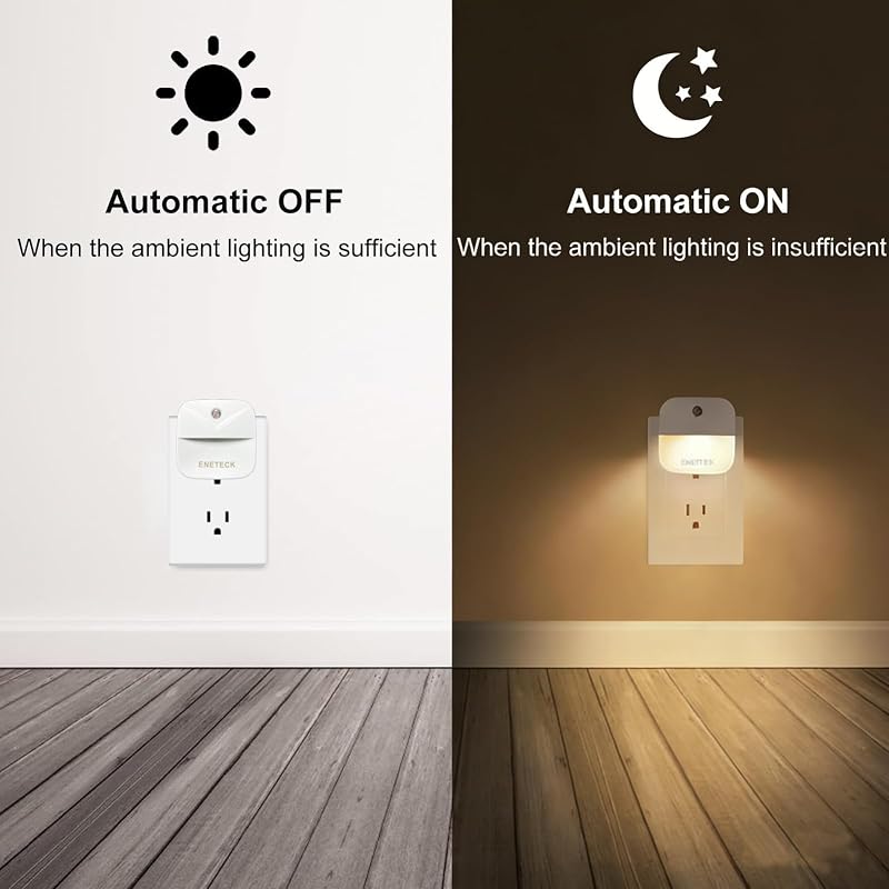 Luz Nocturna LED enchufable sensor amanecer para niños