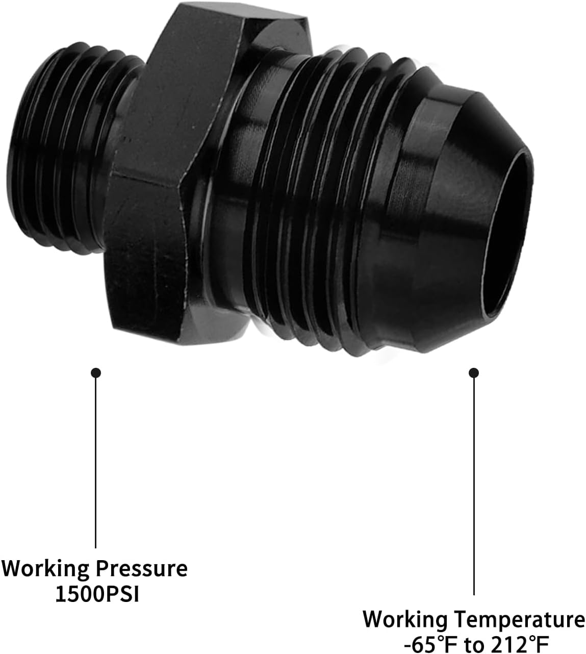 Adaptador riel combustible 10AN a 8AN ORB aluminio