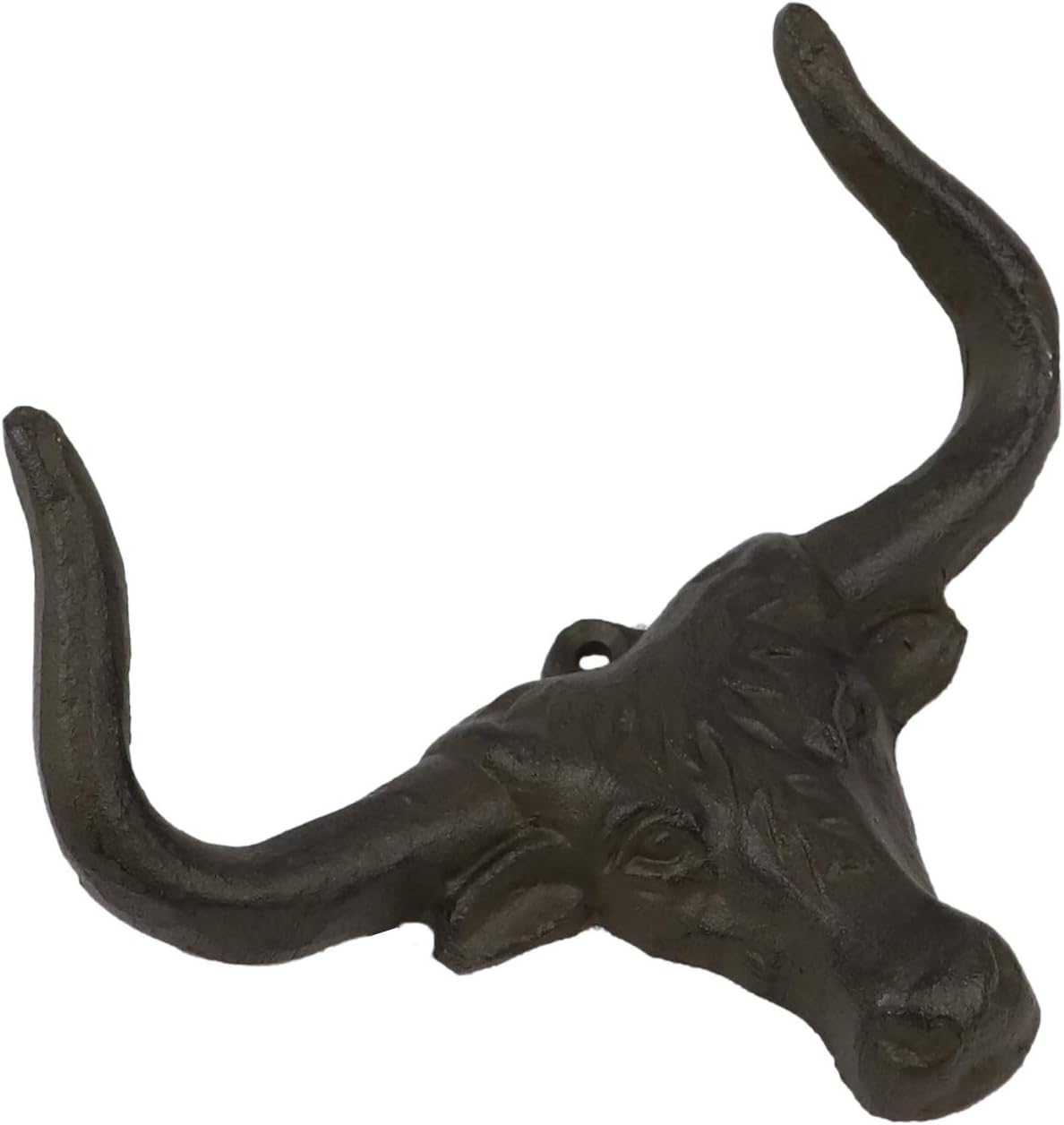 Gancho pared hierro fundido cabeza toro 5" 2uds