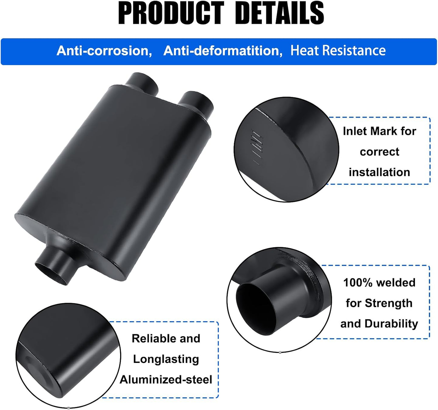 Silenciador doble cámara acero aluminizado FH430