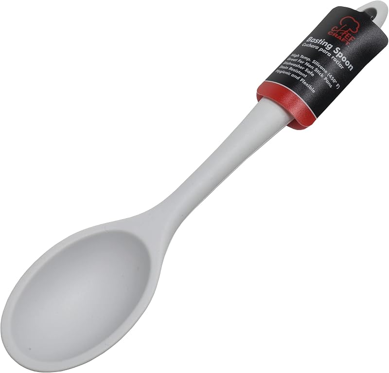 Cuchara silicona para untar 11pulg gris