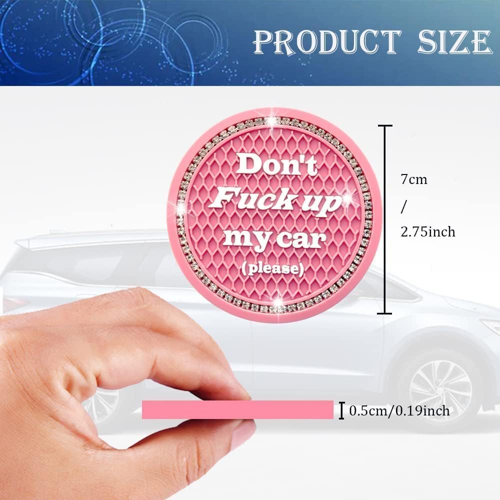 4 Pzas Posavasos Universal para Auto Rosa