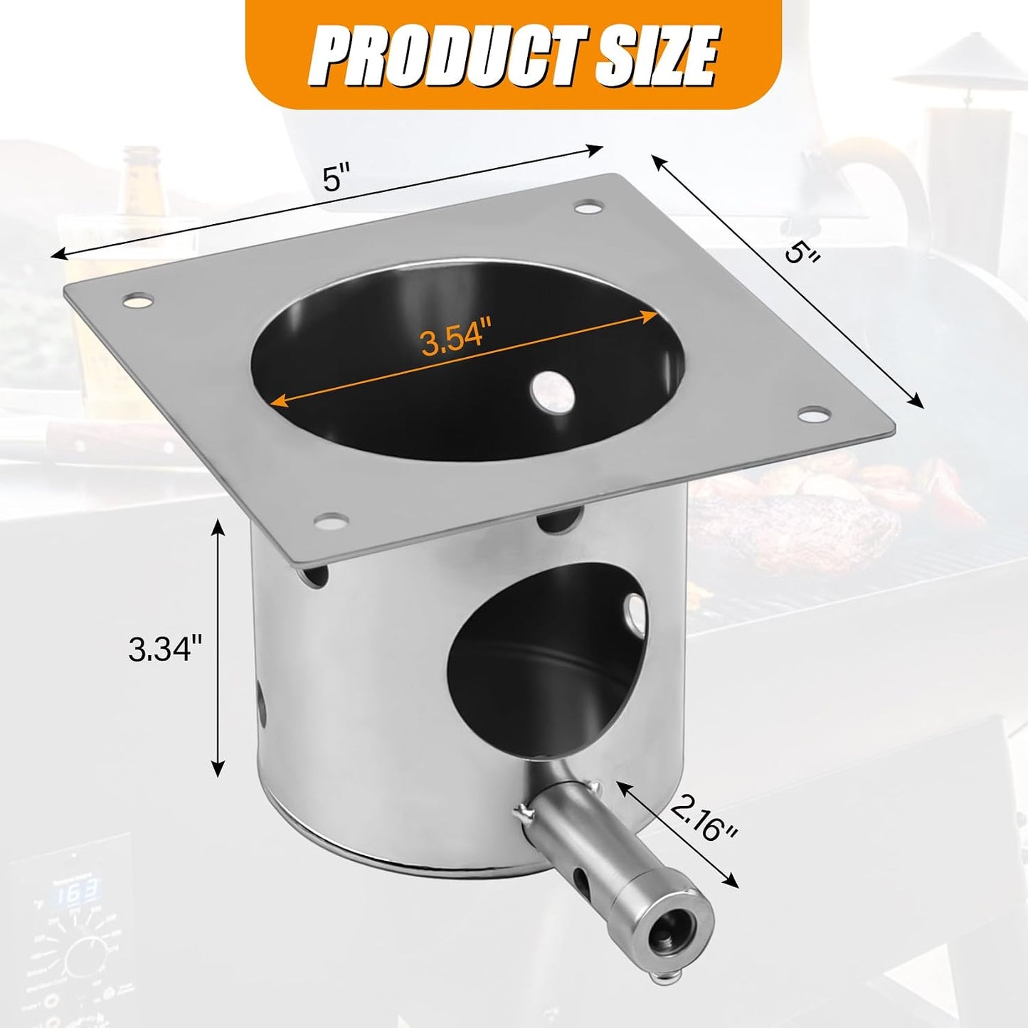 Kit quemador acero inox para parrillas pellets