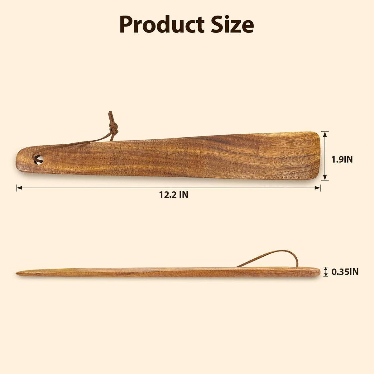 Espátula madera teca 12.2pulg para hierro fundido cocina