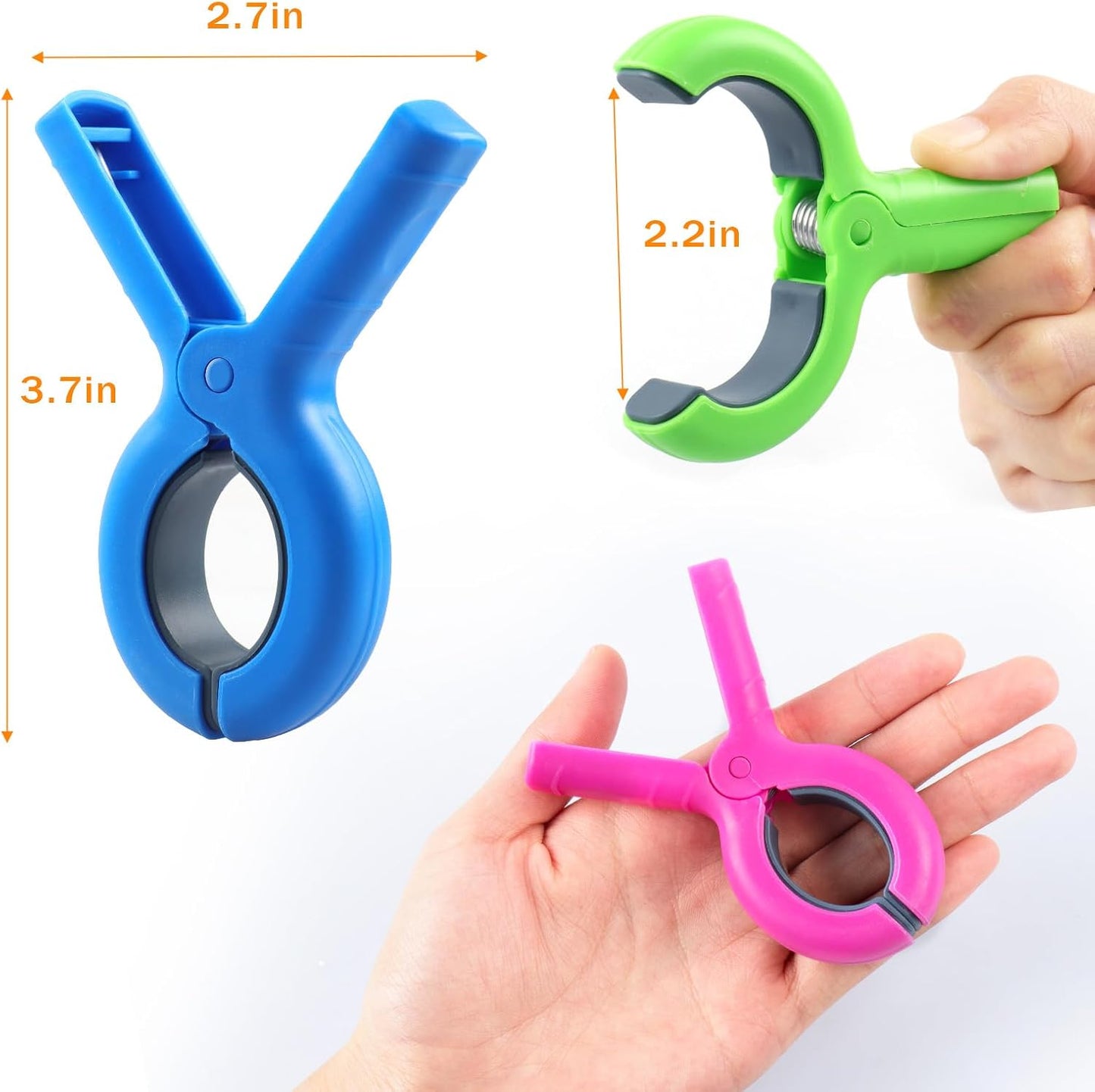 16 Pzas Clips Toalla Playa para Silla Crucero Resistentes