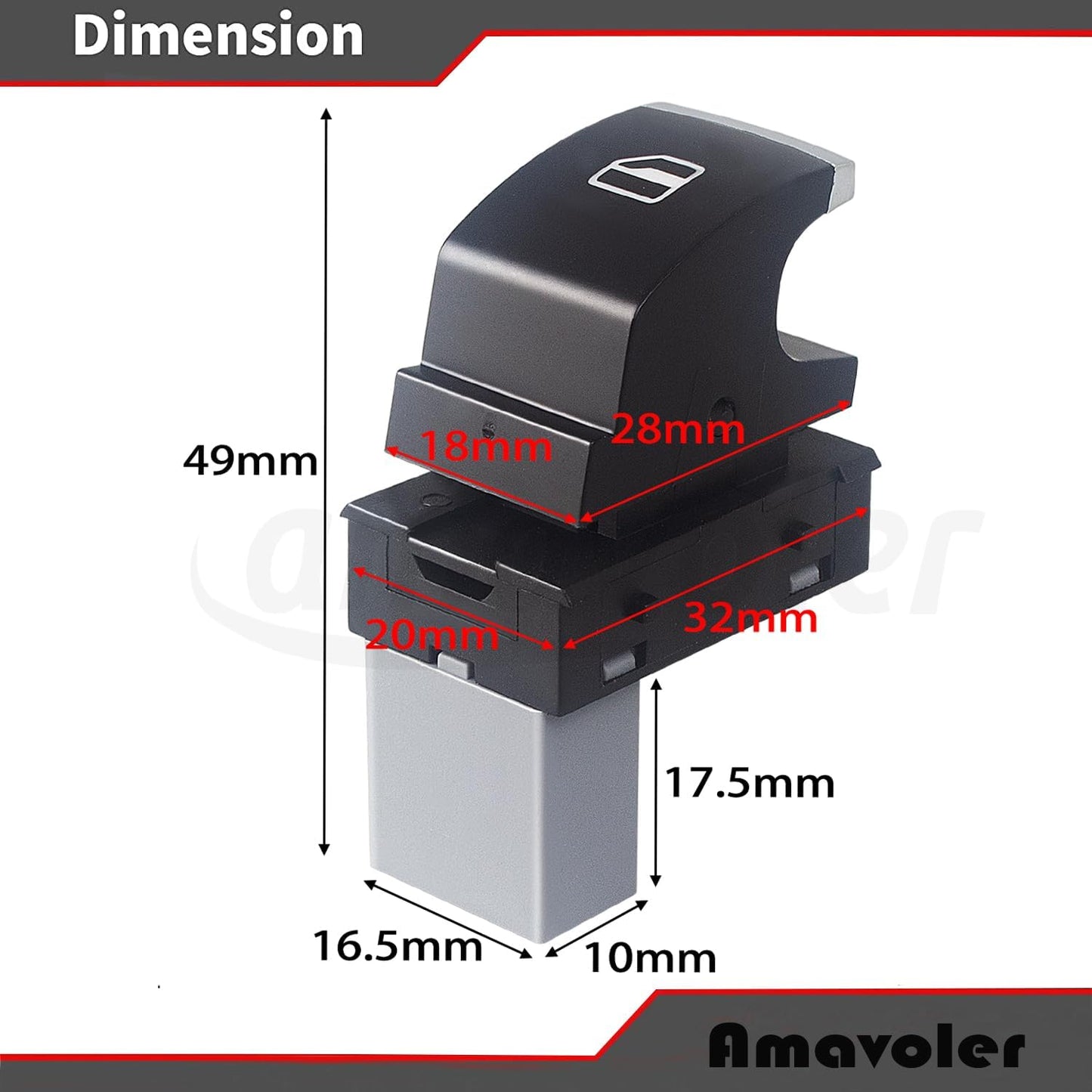 Interruptor ventana pasajero VW Golf Jetta MK5 Passat