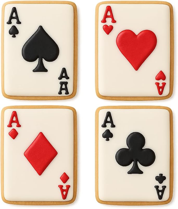 Juego 4 Pzas Cortadores Galletas Casino 4x2.6pulg