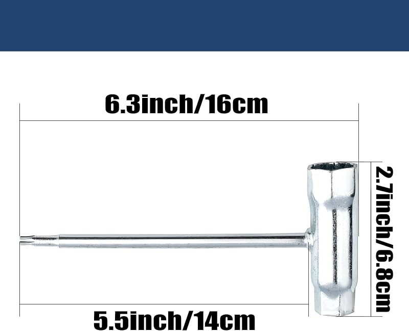 Llave en T motosierra 1/2x3/4 pulg T27 rascador ajuste