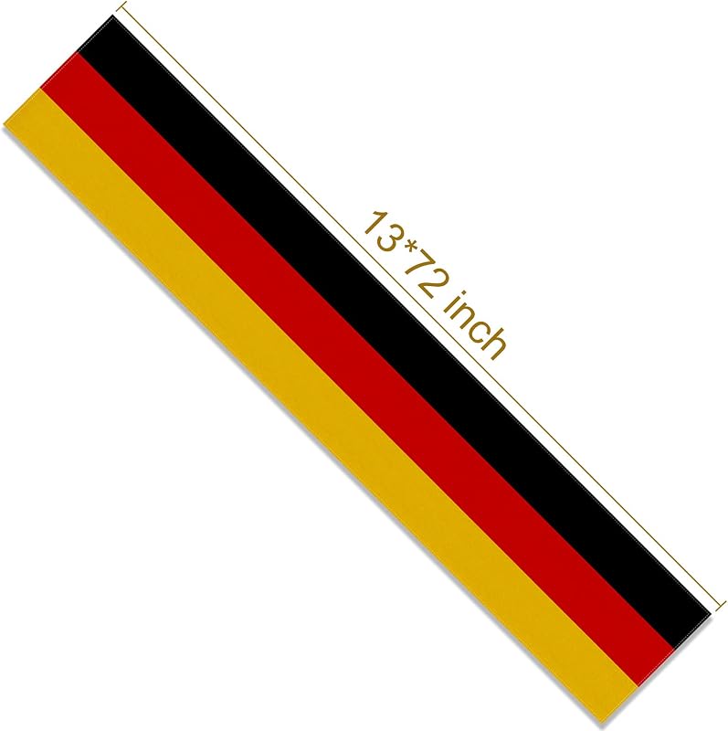 Camino mesa lino bandera alemana decoración oktoberfest 13x72pulg