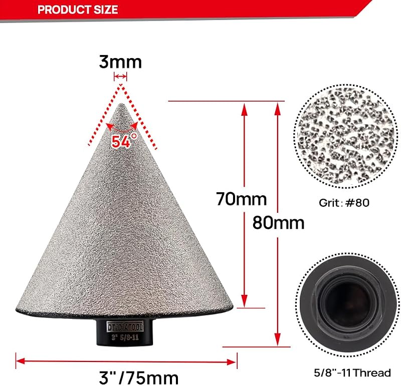 Broca biseladora diamante 3" para azulejos granito