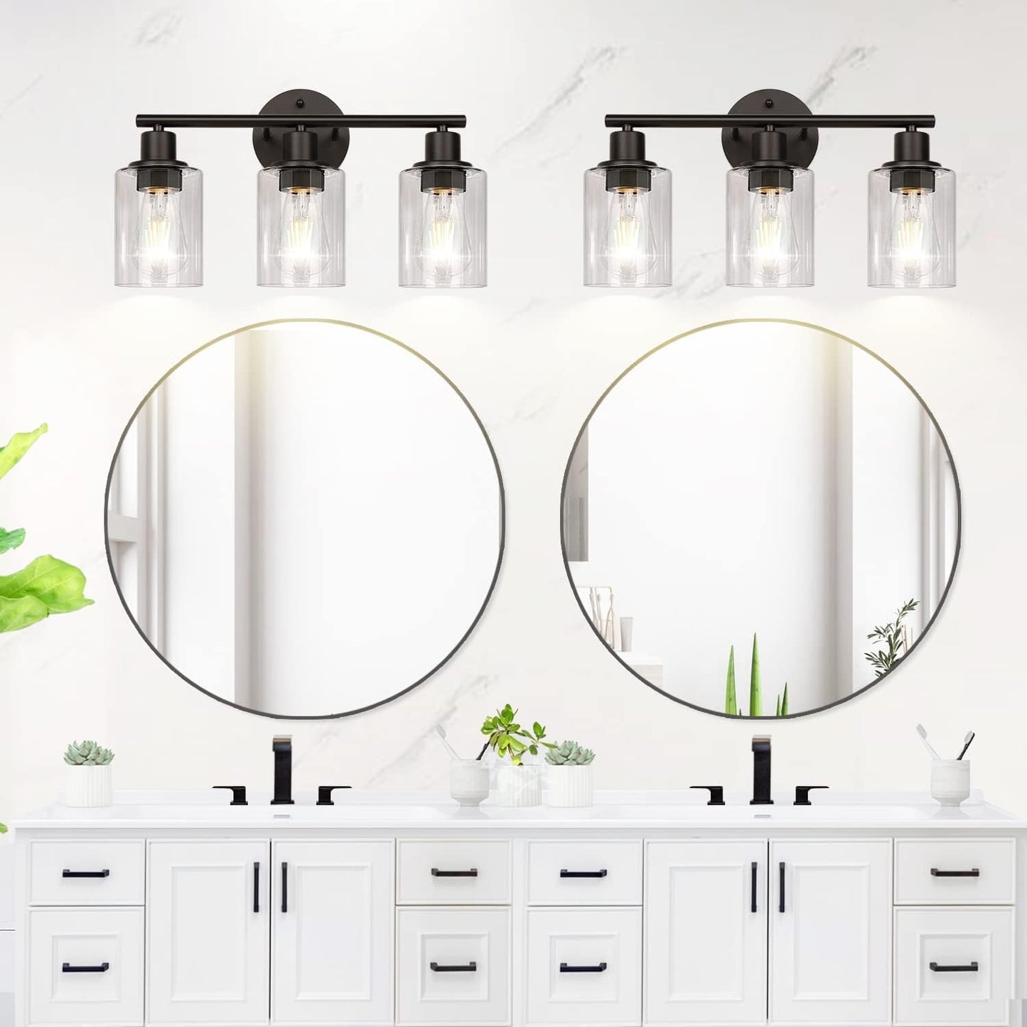 5 Pack Cubiertas Vidrio Transparente para Lámparas Cilíndricas