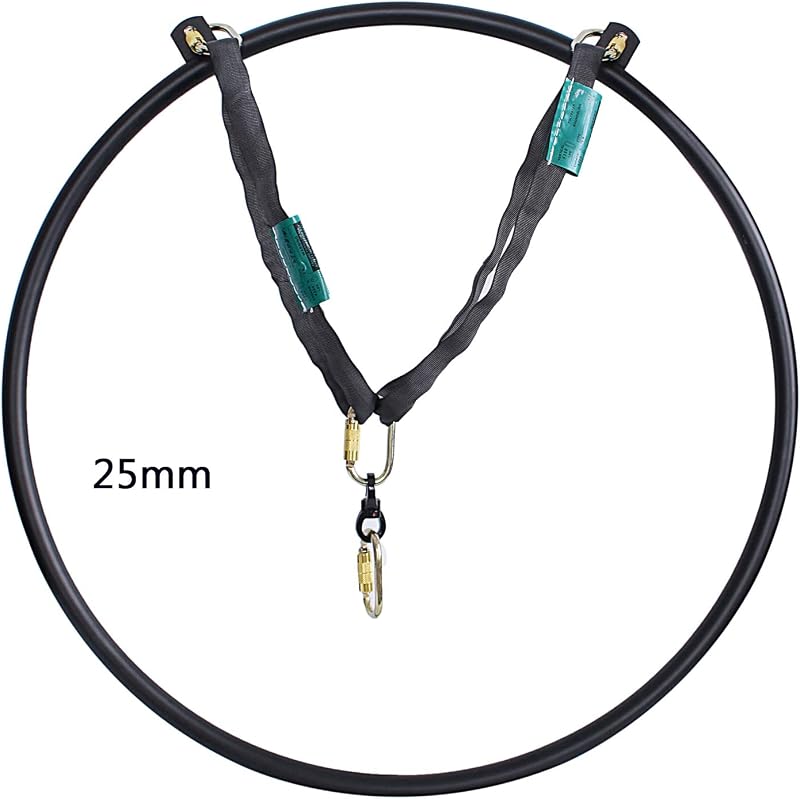 Aéreo Lyra Hoop Kit 2 Puntos Giratorio 360 Auto Lock