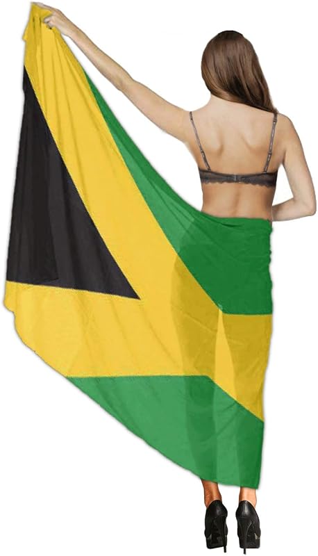 Pareo playa mujer con bandera jamaicana